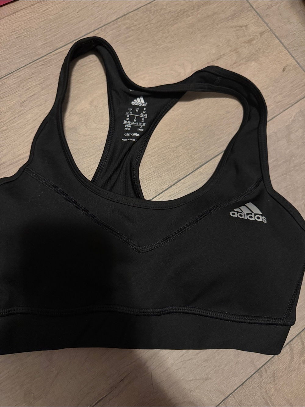 adidas Black Racerback Climalite Sports Bra